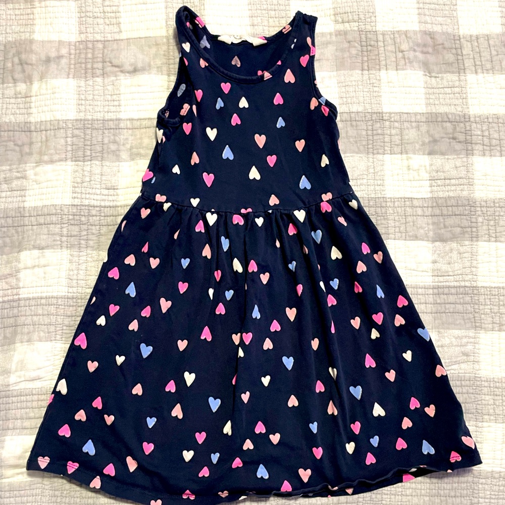 Navy Dress with Hearts